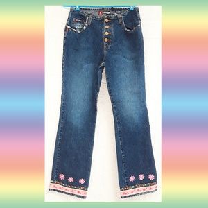 Vintage BONGO embellished funky jeans SZ 9 (T-361